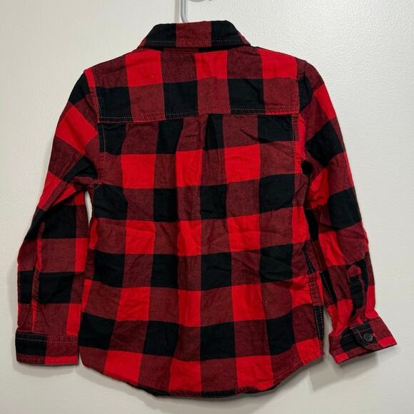 Cat & Jack 5T Red Plaid Flannel - Picture 2 of 3